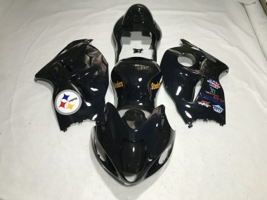 Economici 1997-2007 Logo Della Squadra Nero Lucido GSXR 1300 Carena