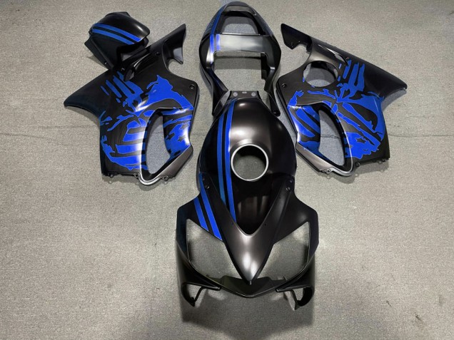 2001-2003 Teschio Nero Opaco & Blu CBR600 F4i Carena 2001-2003 Teschio Nero Opaco & Blu CBR600 F4i Carena