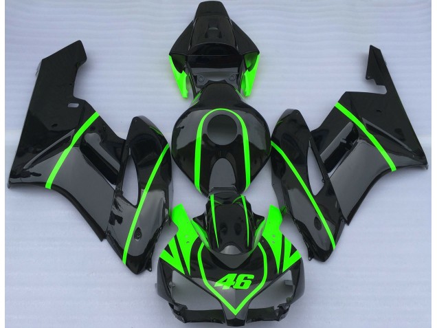 2004-2005 Noir Brillant Et Vert Haute Visibilité CBR1000RR Carena