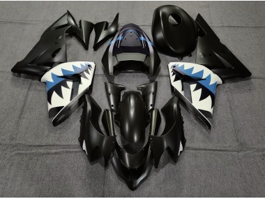 Economici 2004-2005 Squalo Nero Opaco & Azzurro ZX10R Carena