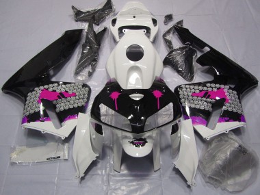 Economici 2005-2006 Schizzi Rosa Su Nero Lucido CBR600RR Carena