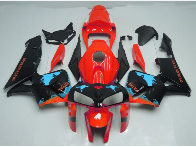 2005-2006 Splatter Azzurro Su Rosso CBR600RR Carena