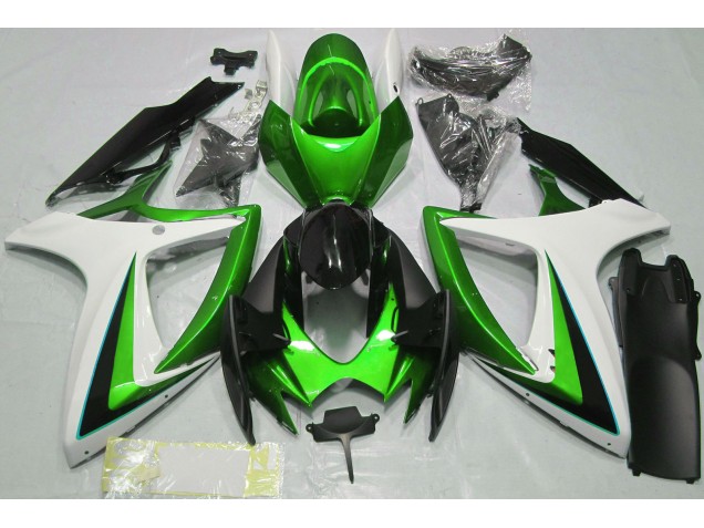 2006-2007 Verde & Bianco GSXR 600-750 Carena 2006-2007 Verde & Bianco GSXR 600-750 Carena