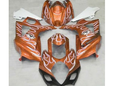 Economici 2007-2008 Arancio Lucido & Bianco Fiamma GSXR 1000 Carena