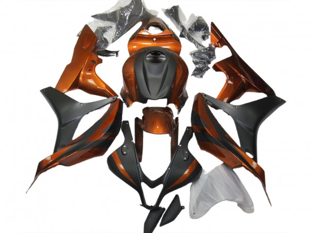 2007-2008 Arancione Bruciato & Nero Opaco CBR600RR Carena 2007-2008 Arancione Bruciato & Nero Opaco CBR600RR Carena
