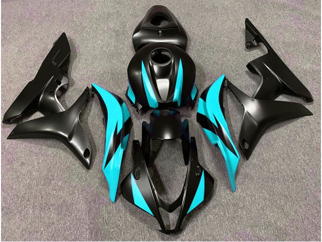 2007-2008 Design Nero Opaco & Ciano CBR600RR Carena 2007-2008 Design Nero Opaco & Ciano CBR600RR Carena