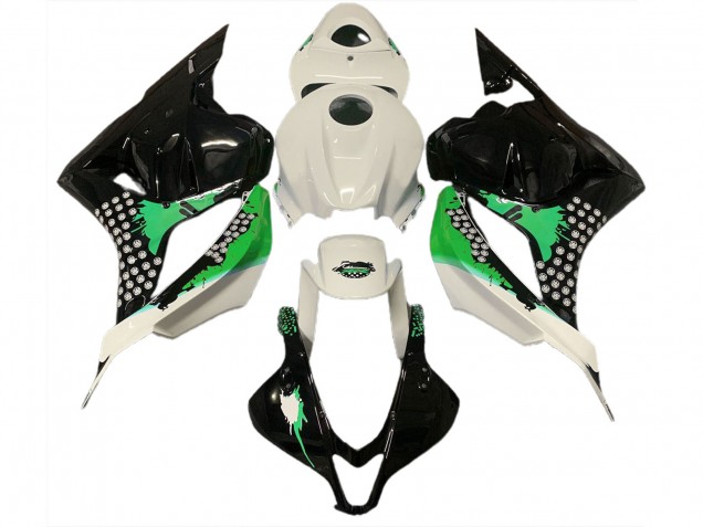 2009-2012 Bianco Lucido & Schizzi Verdi CBR600RR Carena 2009-2012 Bianco Lucido & Schizzi Verdi CBR600RR Carena