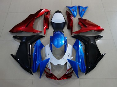 Economici 2011-2024 Rosso Nero & Blu Personalizzati GSXR 600-750 Carena