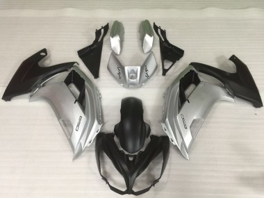 Economici 2012-2016 Argento & Nero Ninja 650R Carena