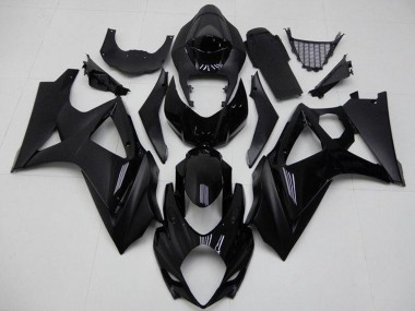 Carena Moto Suzuki GSXR 1000 2007-2008 - Nero Lucido Nero Opaco No Decal Economici