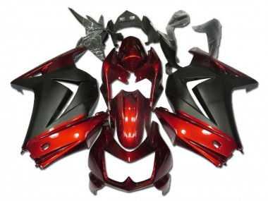 Carena Moto Kawasaki EX250 2008-2012 - Rosso Nero Opaco Economici