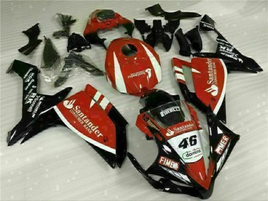 Carena Moto Yamaha YZF R1 2007-2008 - Rosso Bianco Nero Fimer Santander 46 Economici