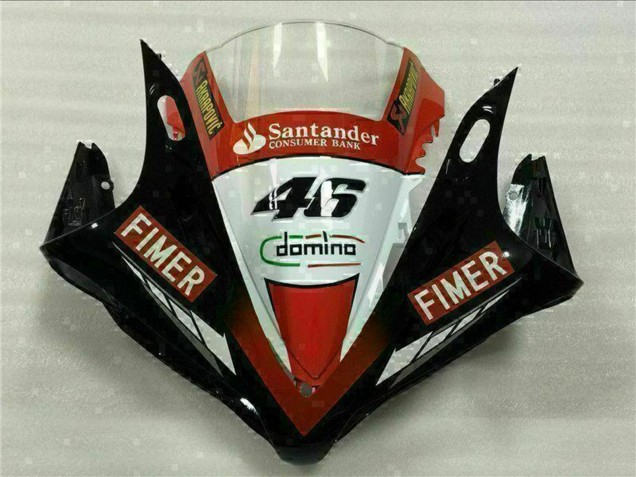 Carena Moto Yamaha YZF R1 2007-2008 - Rosso Bianco Nero Fimer Santander 46