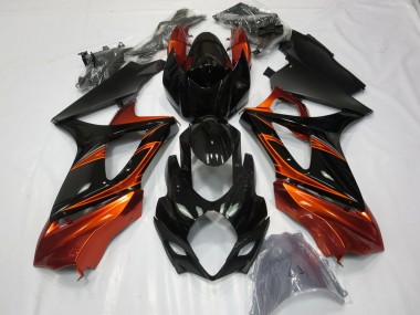 Carena Moto Suzuki GSXR 1000 2007-2008 - Arancia Nero Economici