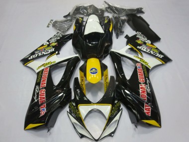 Carena Moto Suzuki GSXR 1000 2007-2008 - Bianco Giallo Rosso Nero Dunlop Economici