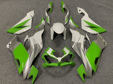 Carena Moto Kawasaki ZX6R 2019-2022 - Bianco Argento Verde Economici