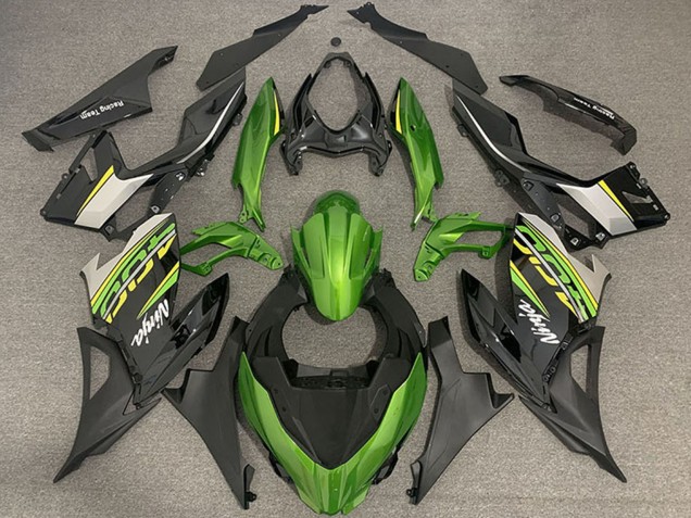 Carena Moto Kawasaki Ninja 400 2018-2024 - Verde Nero Oro OEM Stile