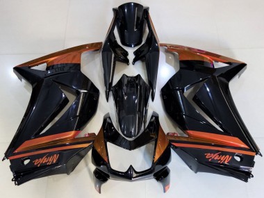 Carena Moto Kawasaki Ninja 250 2008-2012 - Nero Lucido Arancia Economici