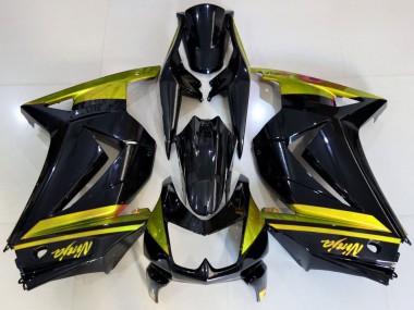 Carena Moto Kawasaki Ninja 250 2008-2012 - Nero Lucido Giallo Economici