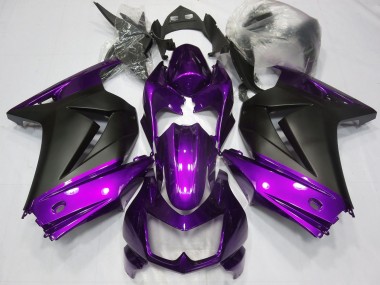 Carena Moto Kawasaki Ninja 250 2008-2012 - Viola Nero Opaco Economici