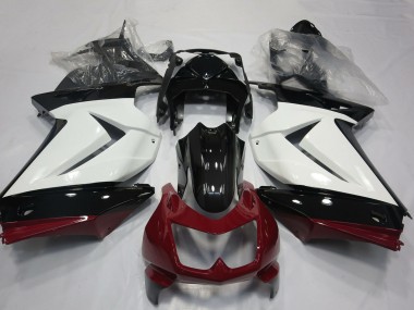 Carena Moto Kawasaki Ninja 250 2008-2012 - Bianco Rosso Nero Lucido Economici