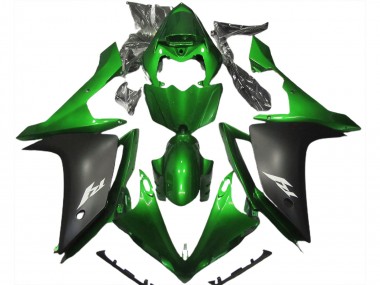 Carena Moto Yamaha R1 2007-2008 - Verde Nero Opaco Economici