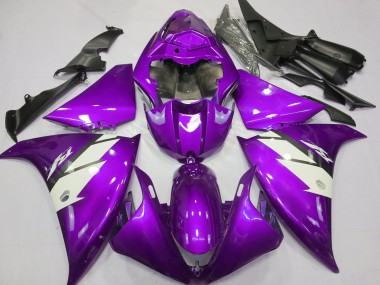 Carena Moto Yamaha R1 2012-2014 - Viola Bianco Economici