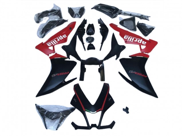 Carena Moto ABS Aprilia RSV4 1000 2009-2015 - Nero Opaco Rosso