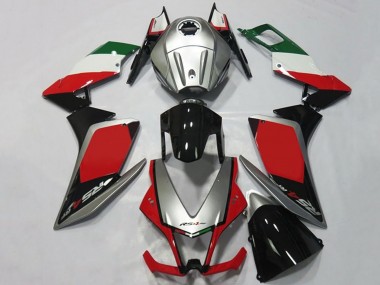 Carena Moto Aprilia RS4 125 2012-2018 - Argento Rosso Nero Lucido Economici