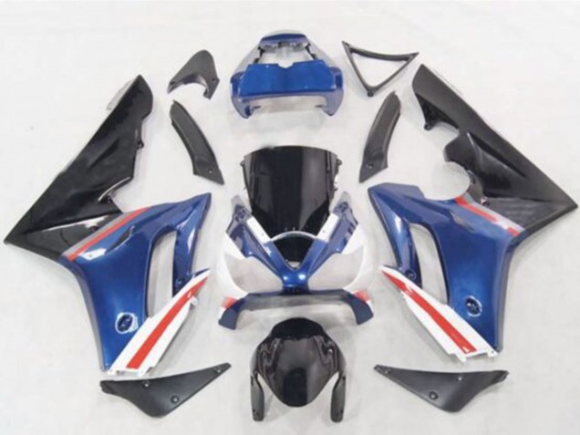 Carena Moto Triumph Daytona 675 2006-2008 - Blu Bianco Rosso Nero Lucido