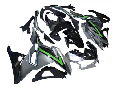 Carena Moto Kawasaki Ninja 500 EX500R 2024-2025 - Grigio Verde Nero Economici