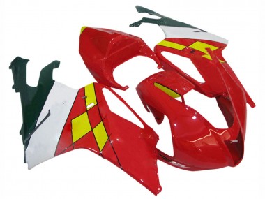 Carena Moto Aprilia RSV1000 2003-2006 - Rosso Giallo Bianco Economici