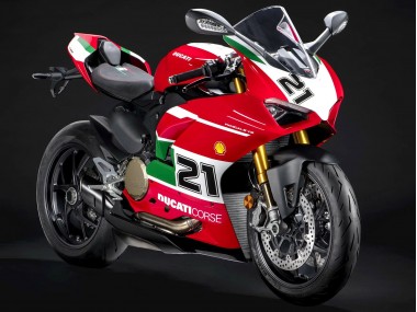 Carena Moto Ducati Panigale V2 2020-2024 - Bianco Rosso Verde Nero Opaco Corse 21 Economici