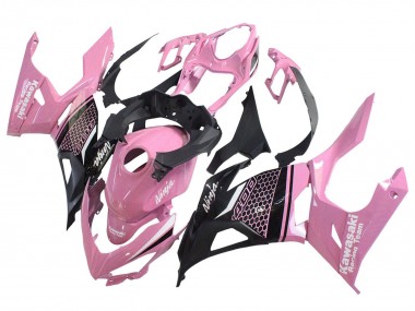 Carena Moto Kawasaki Ninja 400 2018-2024 - Rosa Nero Opaco Honeycomb Economici