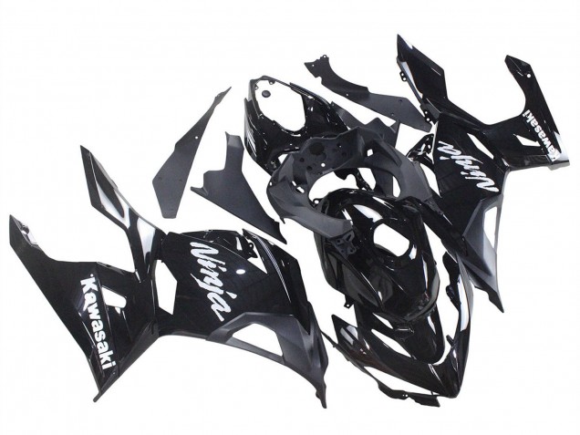 Carena Moto Kawasaki Ninja 400 2018-2024 - Nero Lucido Nero Opaco Bianco Decals