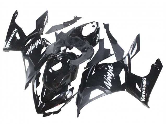 Carena Moto Kawasaki Ninja 400 2018-2024 - Nero Lucido Nero Opaco Bianco Decals