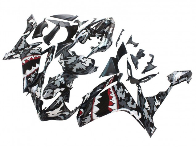 Carena Moto Yamaha YZF 1000 R1 2007-2008 - Grigio Bianco Camouflage Squalo