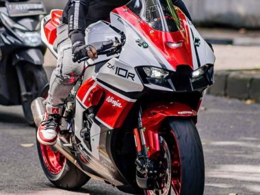 Carena Moto Kawasaki ZX10R 2021-2025 - Bianco Rosso Nero Economici