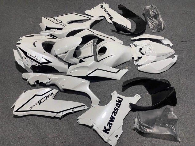 Carena Moto Kawasaki ZX10R 2021-2025 - Bianco Perla Nero