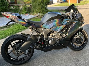 Carena Moto Kawasaki ZX6R 2019-2022 - Nero Arcobaleno Economici