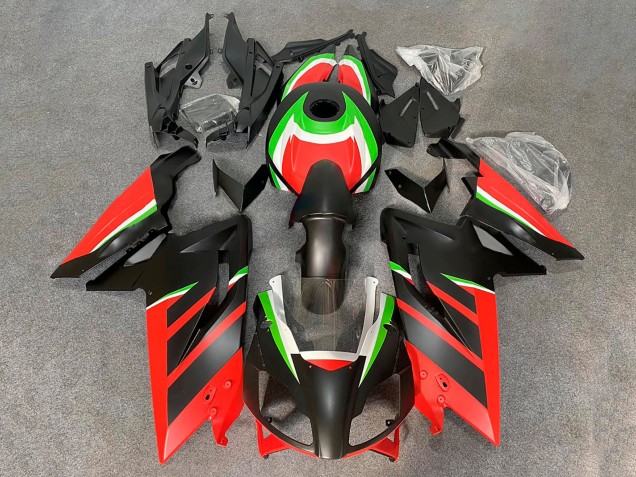 Carena Moto Aprilia RS125 2006-2011 - Nero Opaco Rosso Verde Bianco