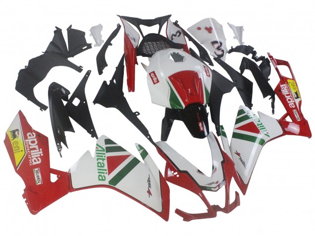 Kit Carena Moto Aprilia RS4 50 125 2012-2018 - Bianco Rosso Verde Giallo Alitalia