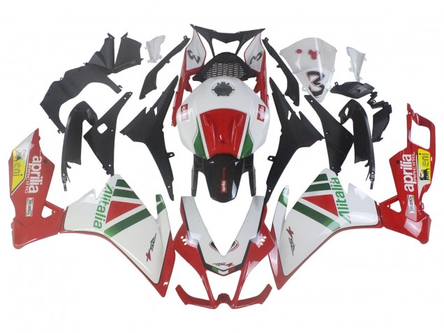 Kit Carena Moto Aprilia RS4 50 125 2012-2018 - Bianco Rosso Verde Giallo Alitalia
