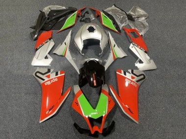 Carena Moto Aprilia RS4 50 125 2012-2018 - Argento Rosso Verde Nero Lucido Economici