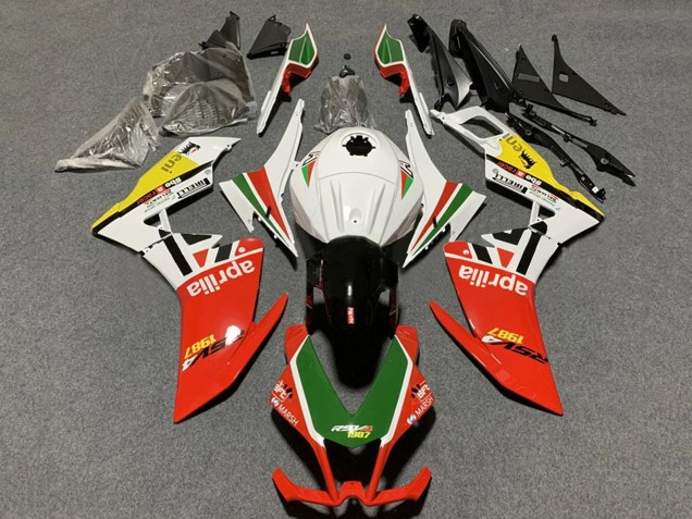 Carena Moto Aprilia RS4 50 125 2012-2018 - Bianco Rosso Verde Giallo