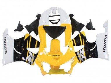 Carena Moto Honda CBR900RR 919 1998-1999 - Bianco Giallo Nero Lucido Economici