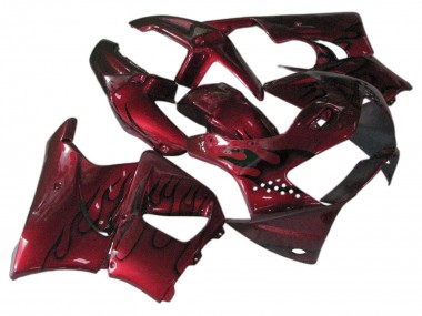 Carena Moto Honda CBR900RR 919 1998-1999 - Rosso Scuro Nero Fiamma Economici