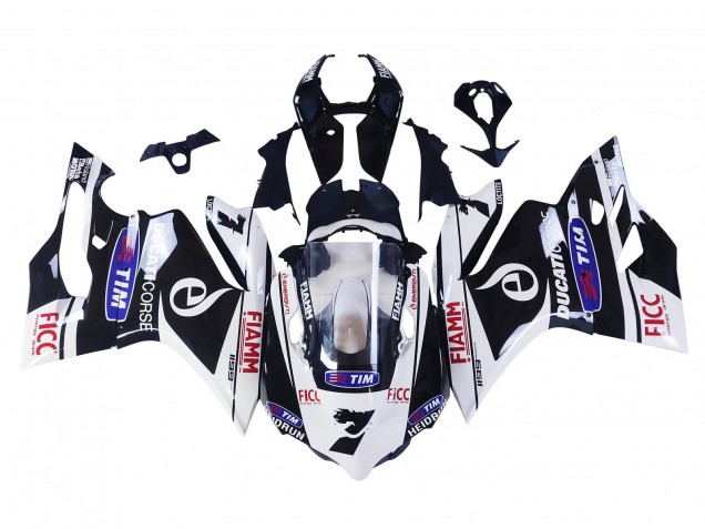 Carena Moto Ducati Panigale 899/1199 2011-2014 - Bianco Nero Blu Fiamm Ficc 7
