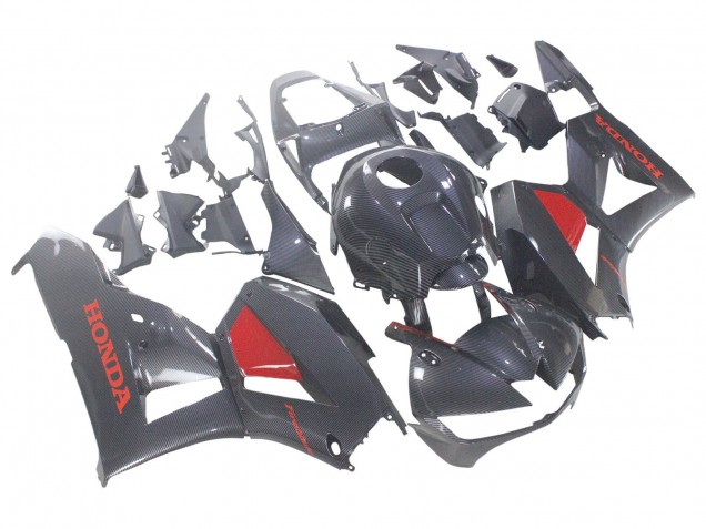 Carena Moto Honda CBR600RR 2013-2023 - Nero Fibra di Carbonio Rosso