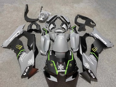 Carena Moto Kawasaki ZX10R 2021-2025 - Grigio Nero Opaco Verde Bianco Elf Nevicare Mostro Economici